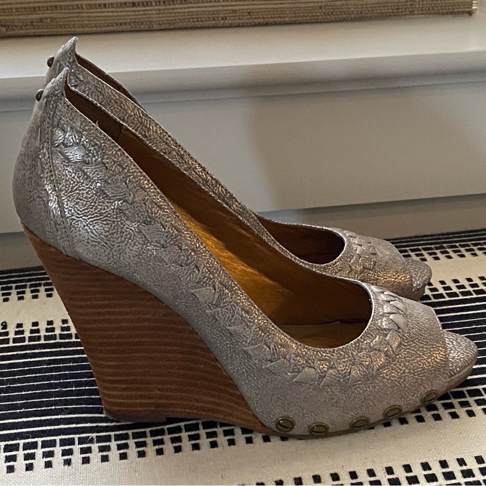 Size 8.5 Peep-Toe Wedges